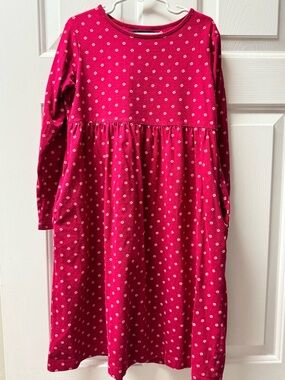 Lands' End Girls Maroon Floral Knit Top